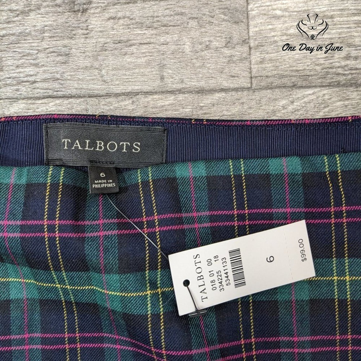 Talbots Plaid Knee Length Skirt Size 6