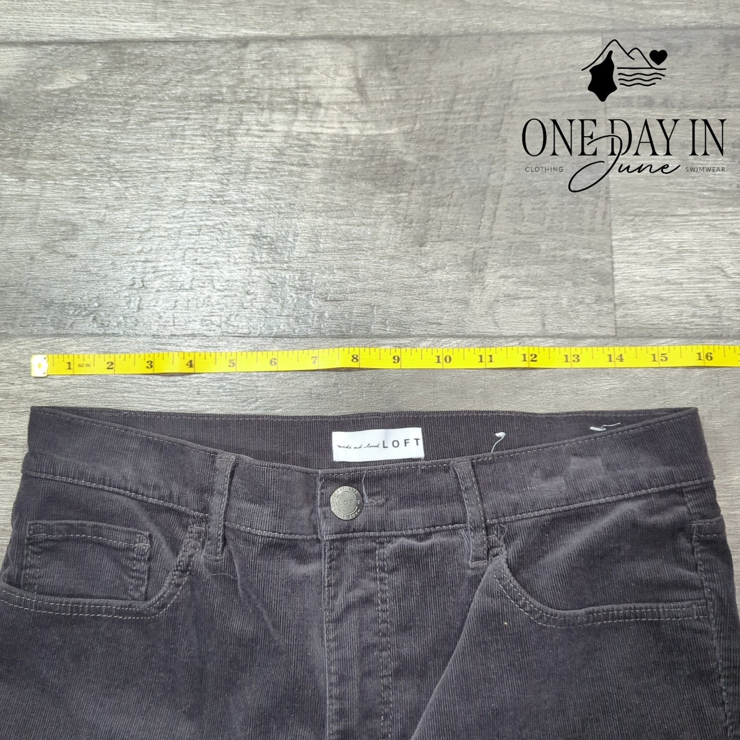 Loft High Rise Skinny Ankle Corduroy Pants Size 8