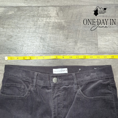 Loft High Rise Skinny Ankle Corduroy Pants Size 8