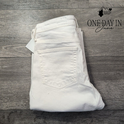 AG Adriano Goldschmied Prima Roll Up Cigarette Jeans White NWT Size 4 (27)