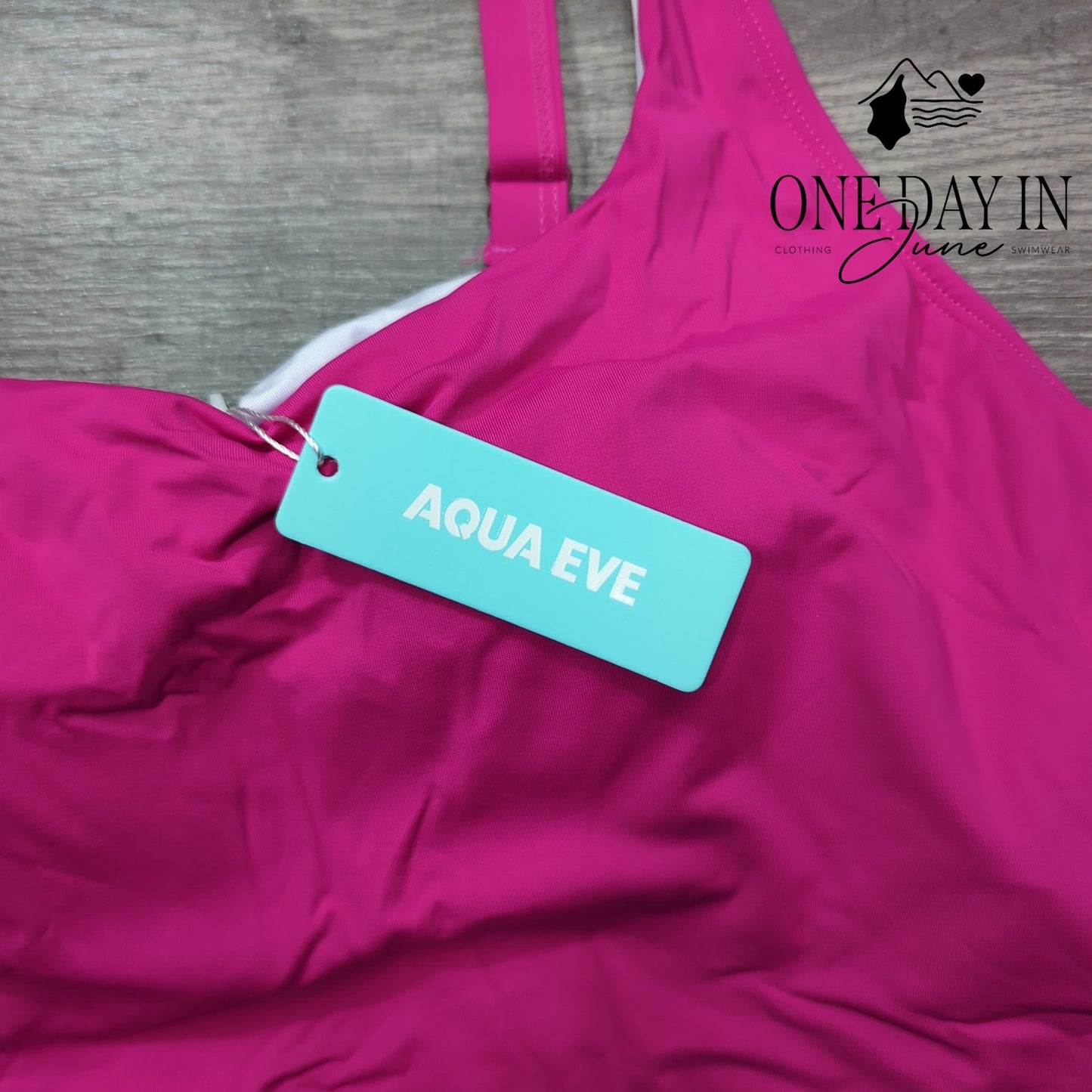 Aqua Eve Square Neck Tankini Top Size L