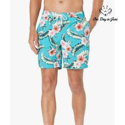 28 Palms 7" Inseam Tropical Hawaiian Print Board Short Size 36