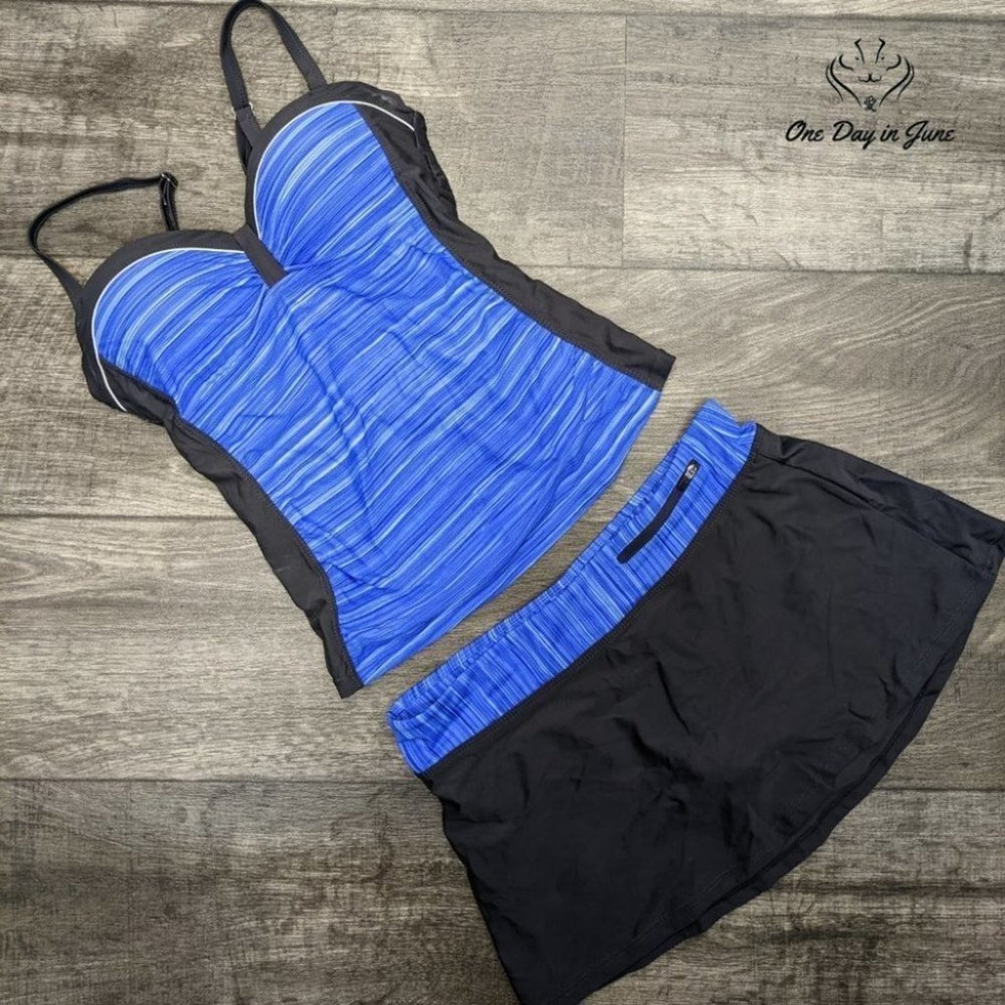 Rekita Halter Skort Tankini Swimsuit Size S