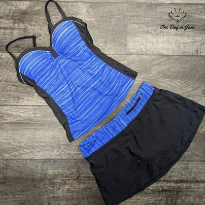 Rekita Halter Skort Tankini Swimsuit Size S
