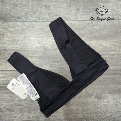 Billabong Sol Searcher Plunge Bikini Top Black Deep V Neck Swim NWT Size L