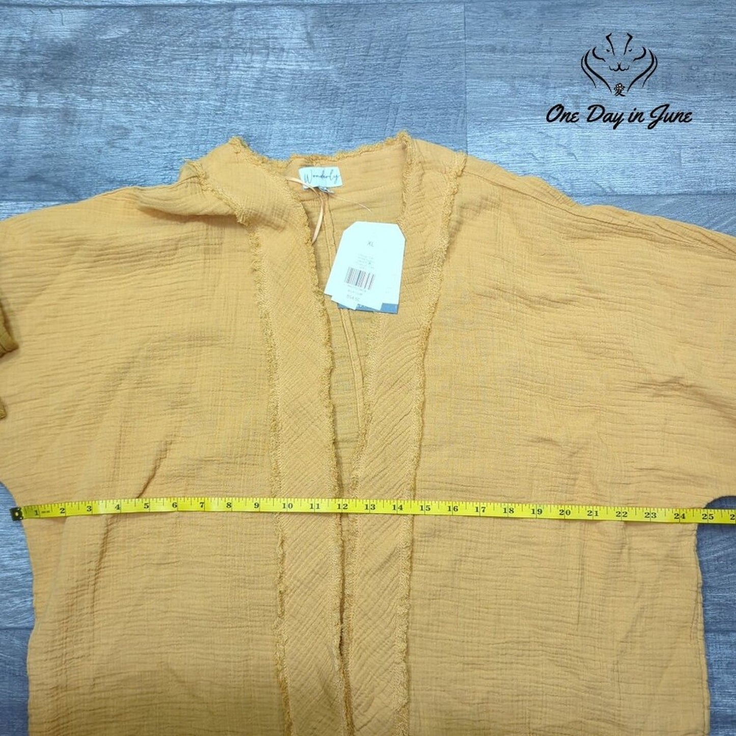 Wonderly Long Sleeve Gauze Top Size XL