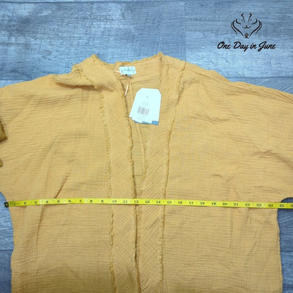 Wonderly Long Sleeve Gauze Top Size XL