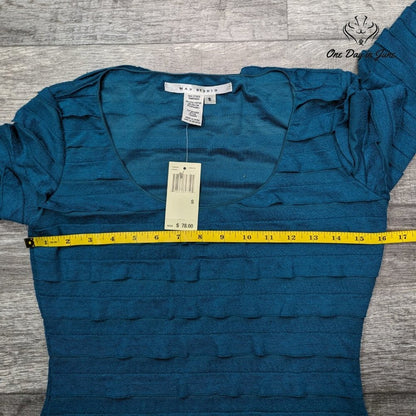 Max Studio Long Sleeve Tiered Top Size S