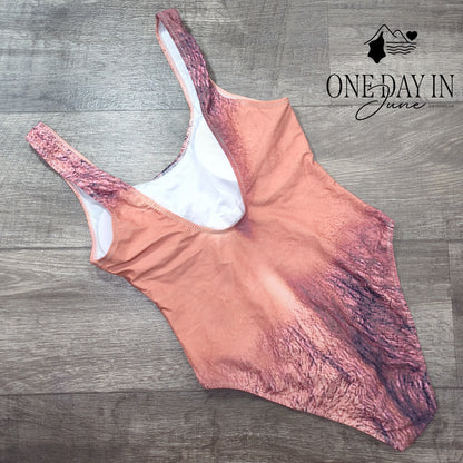 Aleumdr Man Print One Piece Swimsuit Size L