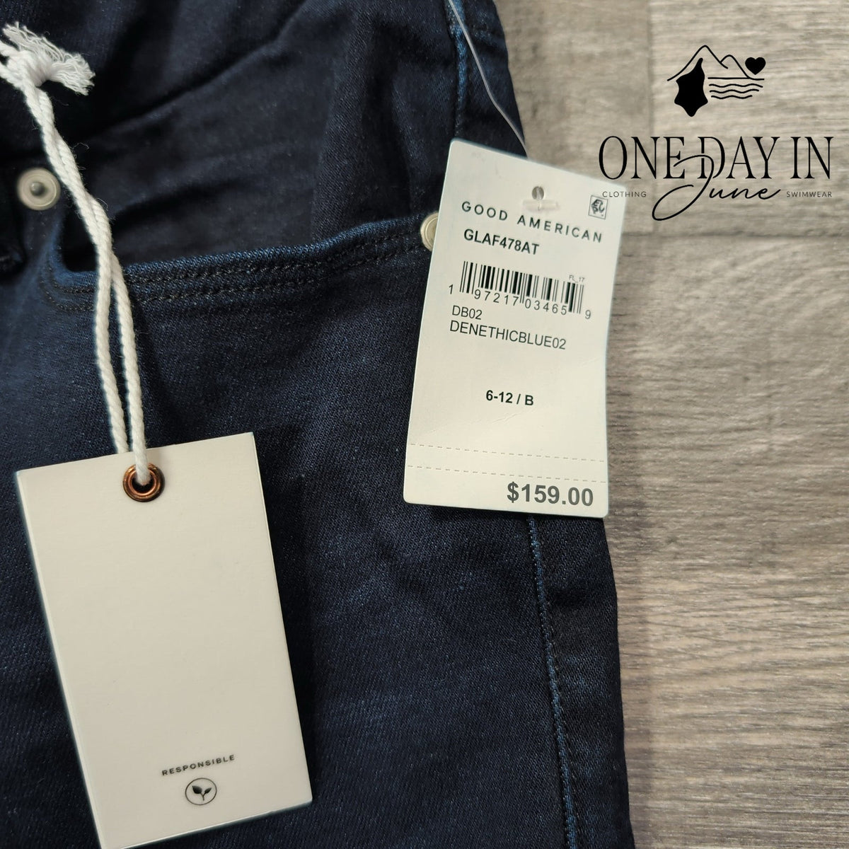 Good American Good Legs Skinny Jeans Dark Blue 29 Inseam NWT Size 6