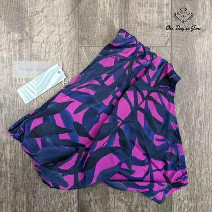 Coastal Blue Shirred High Waist Bikini Bottom Swimsuit Size S (4-6)