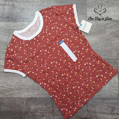 Arizona Jean Co. Short Sleeve Floral Tee Shirt Size S