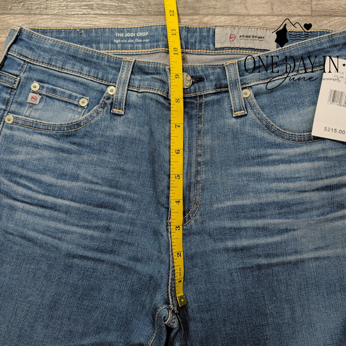 AG Adriano Goldschmied The Jodi Crop High Rise Slim Flare Jeans NWT Size 4 (27)