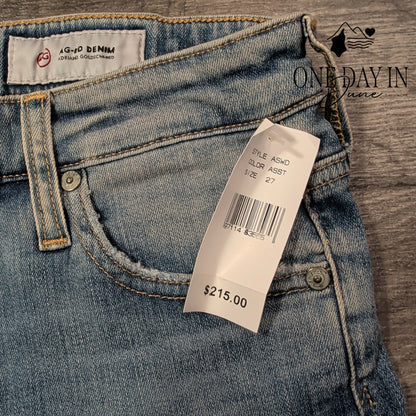 AG Adriano Goldschmied Farrah Skinny Ankle Jeans Light Blue NWT Size 4 (27)