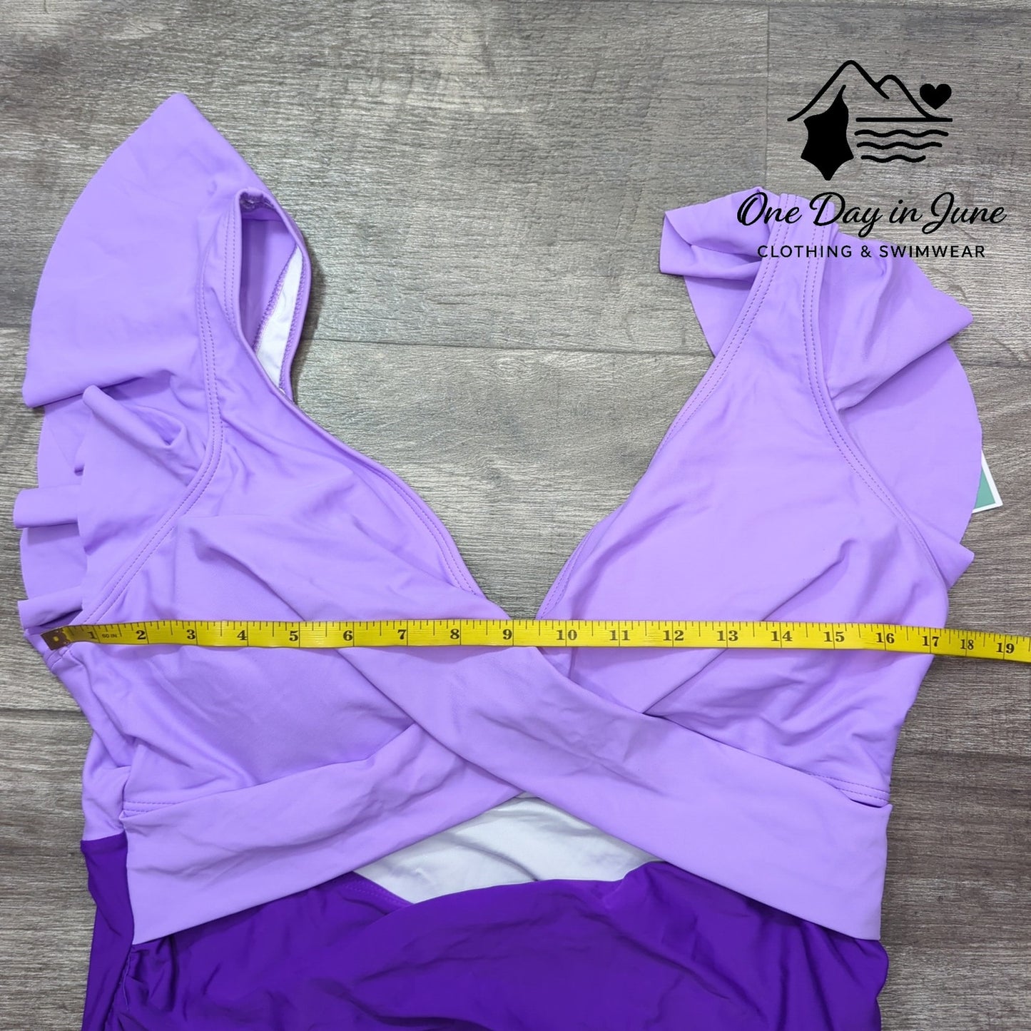 B2Prity Plus Size Cut Out Ruffle Shoulder One Piece Swimsuit Size 2XL