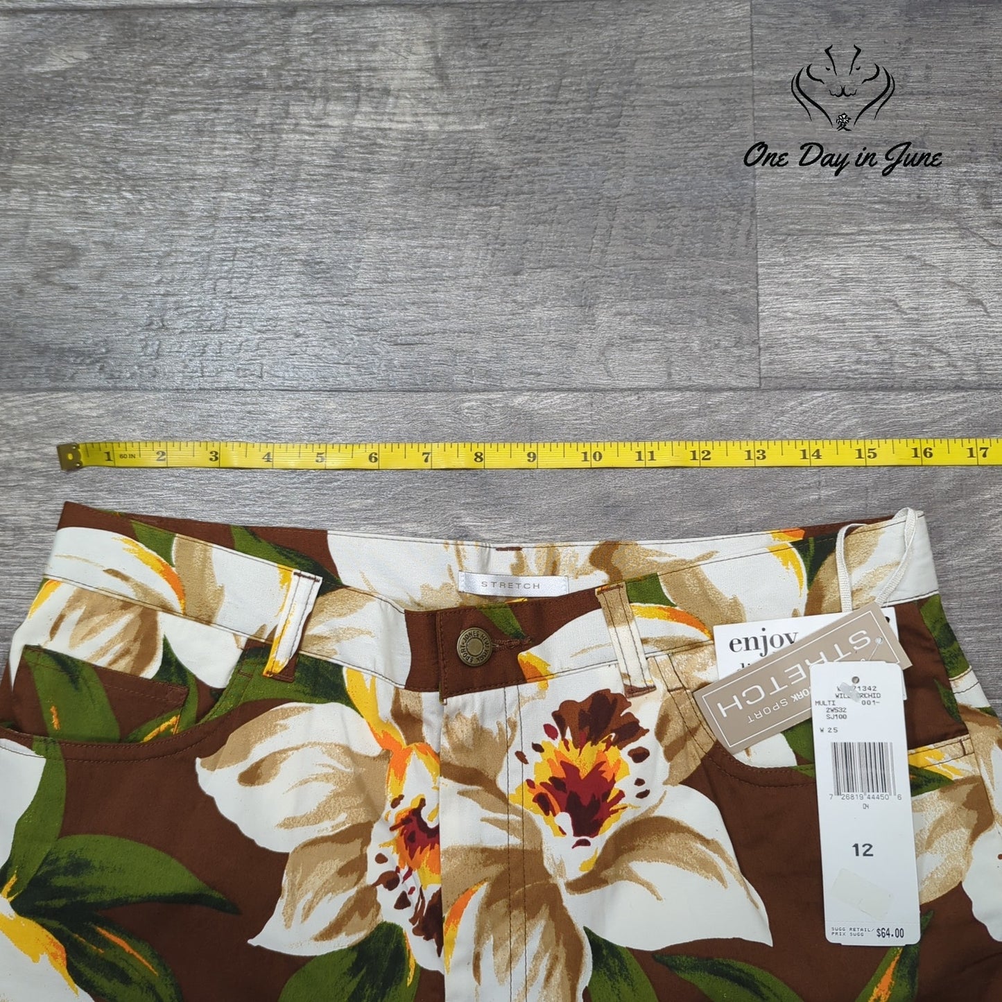 Jones New York Wild Orchid Cropped Pants Size 12