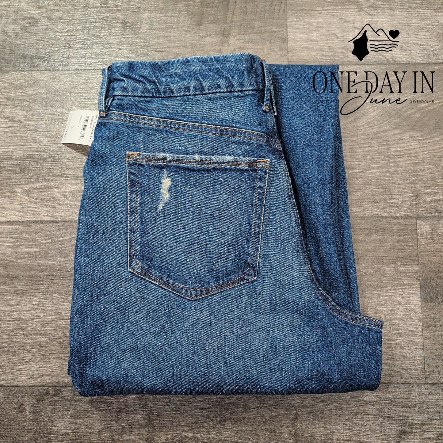 Good American Good Skate High Rise Wide Leg Jeans Indigo713 NWT $188 Size 10