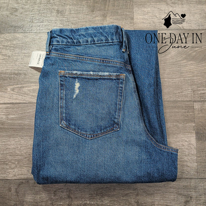 Good American Good Skate High Rise Wide Leg Jeans Indigo713 NWT $188 Size 10