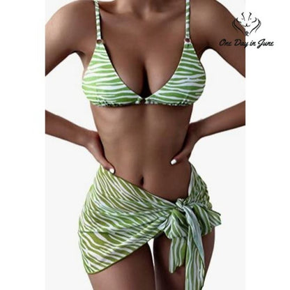 Soly Hux 3 Piece Triangle Bikini with Mesh Cover Up Size L