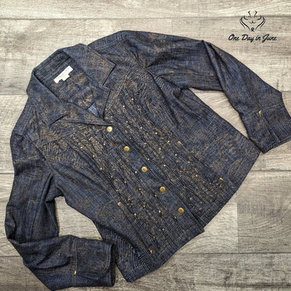 Coldwater Creek Petite Snap Front Denim Jacket Size P6