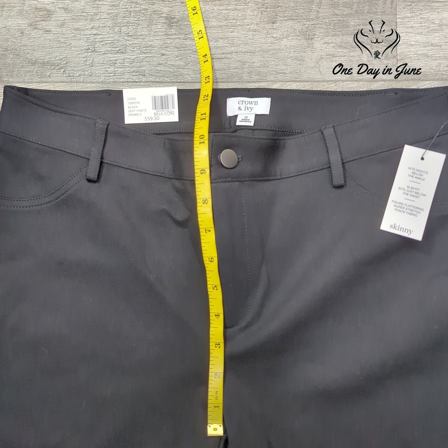 Crown & Ivy 5 Pockter Ponte Skinny Pants Size 12