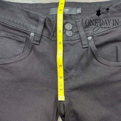 Hudson Collin Mid Rise Skinny Jeans Black Size NWT $205 Size 23 (00)