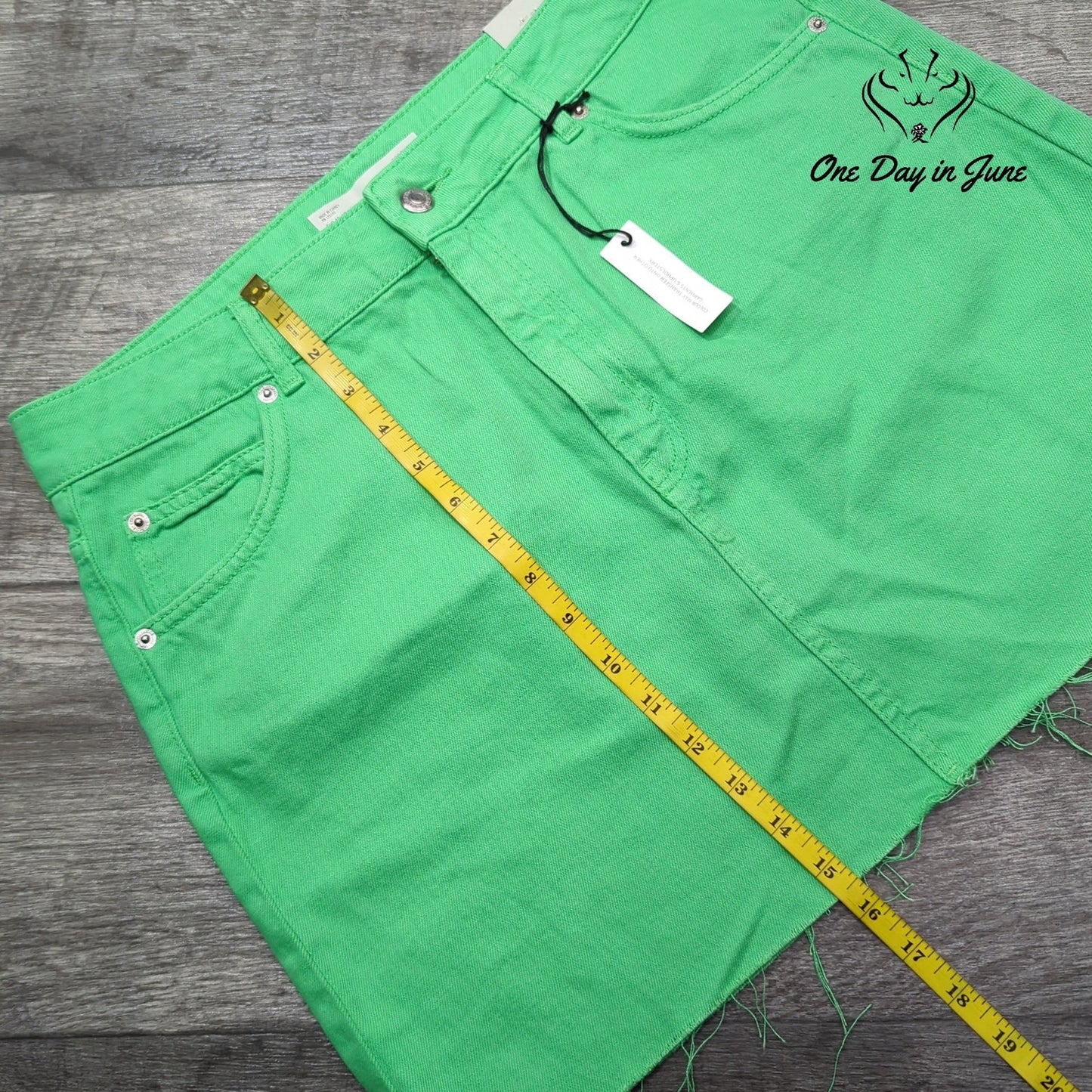 Moto Denim Mini Skirt Size 10