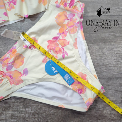 Cupshe Ruffle FLoral Bikini Swimsuit Size 1X Top/0X Bottom