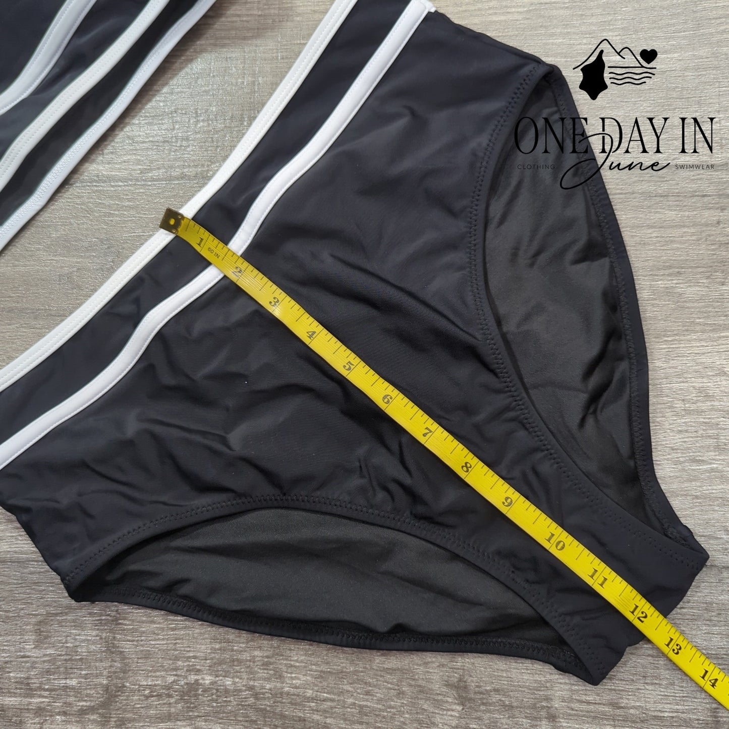 Blooming Jelly High Waist Crop Bikini Swimsuit Size M