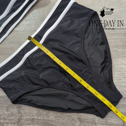 Blooming Jelly High Waist Crop Bikini Swimsuit Size M