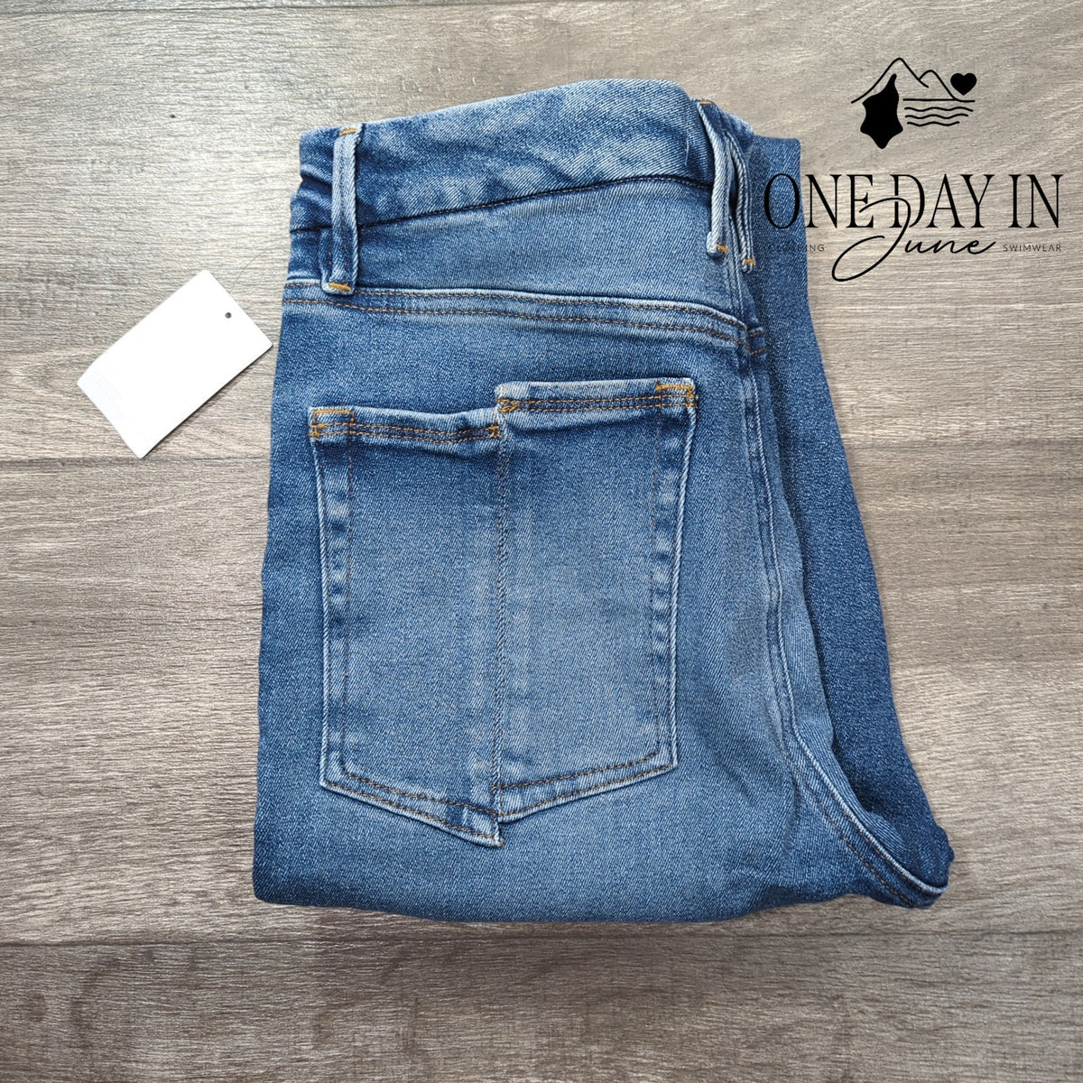 Good American Good Legs Crop Skinny Jeans Distressed Indigo NWT Size 12 (31)