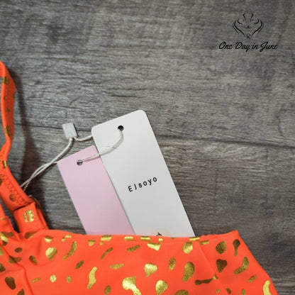 Ejsoyo Ring Front Bikini Swimsuit Size S