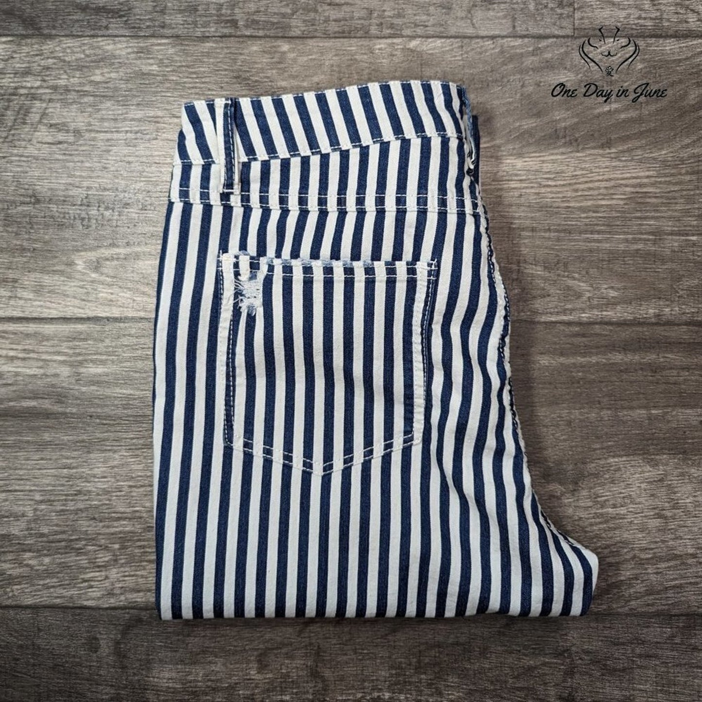 Dance & Marvel Striped Ankle Jeans Size L