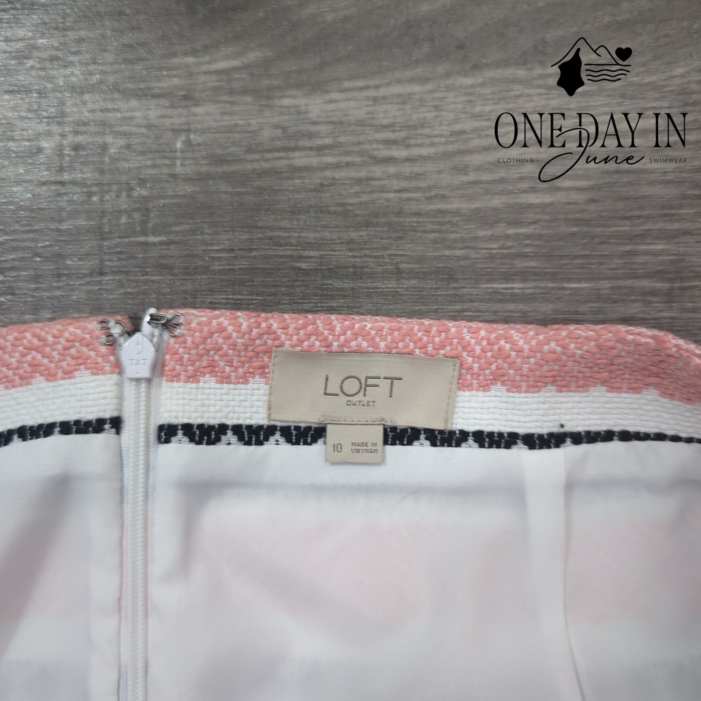 Loft Striped Mini Skirt Size 10