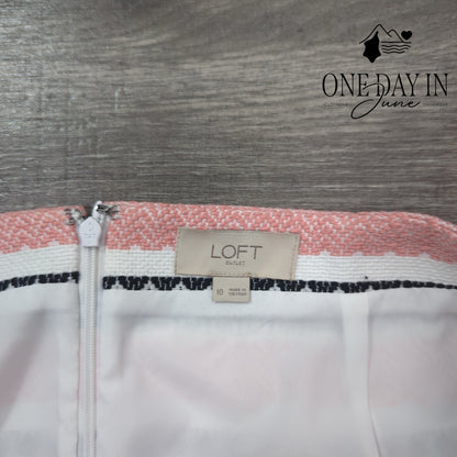 Loft Striped Mini Skirt Size 10