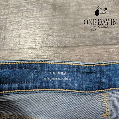 AG Adriano Goldschmied The Mila Super High Rise Skinny Jeans Blue NWT Size 4 (27