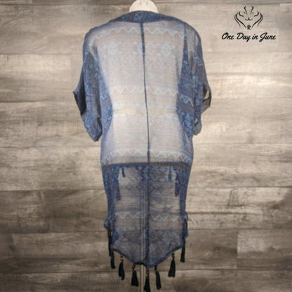 Steve Madden Sheer Top with Tassels Size OS