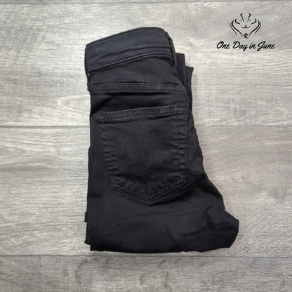 Topshop Jamie High Rise Distressed Skinny Jeans Black NWT Size 25 (0)