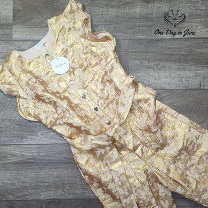 Storia Cap Sleeve Jumpsuit Size S