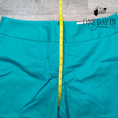 Worthinigton Slim Fit Slim Leg Dress Pants Teal Turquoise NWT Size 16S