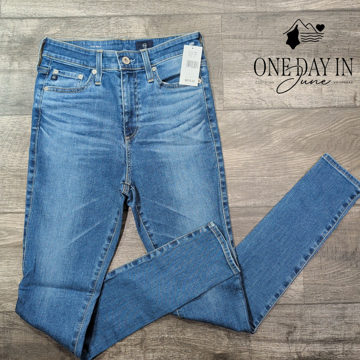 AG Adriano Goldschmied The Mila Super High Rise Skinny Jeans Blue NWT Size 4 (27