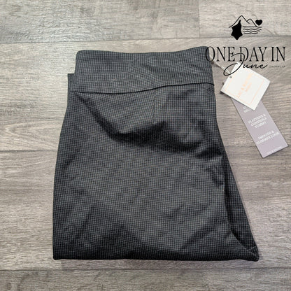 Zac & Rachel Figure Defining Houndstooth Ankle Pants Black Gray NWT Size 1X
