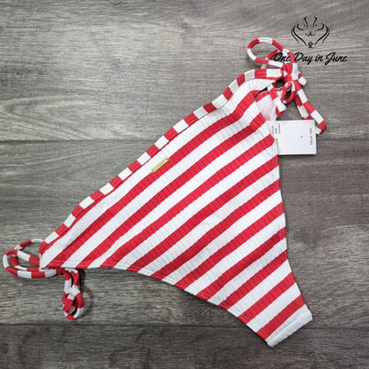 Roxy Hello July Tie Side Bikini Bottom Size L