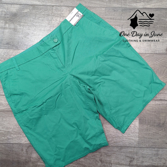 New York & Company Manhatten Chino Bermuda Shorts Size 16
