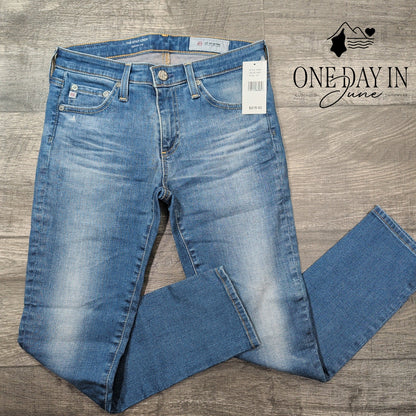 AG Adriano Goldschmied The Stilt Crop Jeans Blue Cigarette NWT $215 Size 4 (27)