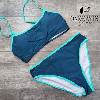 Charmo High Waist Crop Bikini Swimsuit Size M