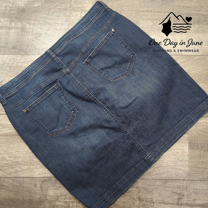 Tommy Hilfiger Button Front Denim Skirt Size 14