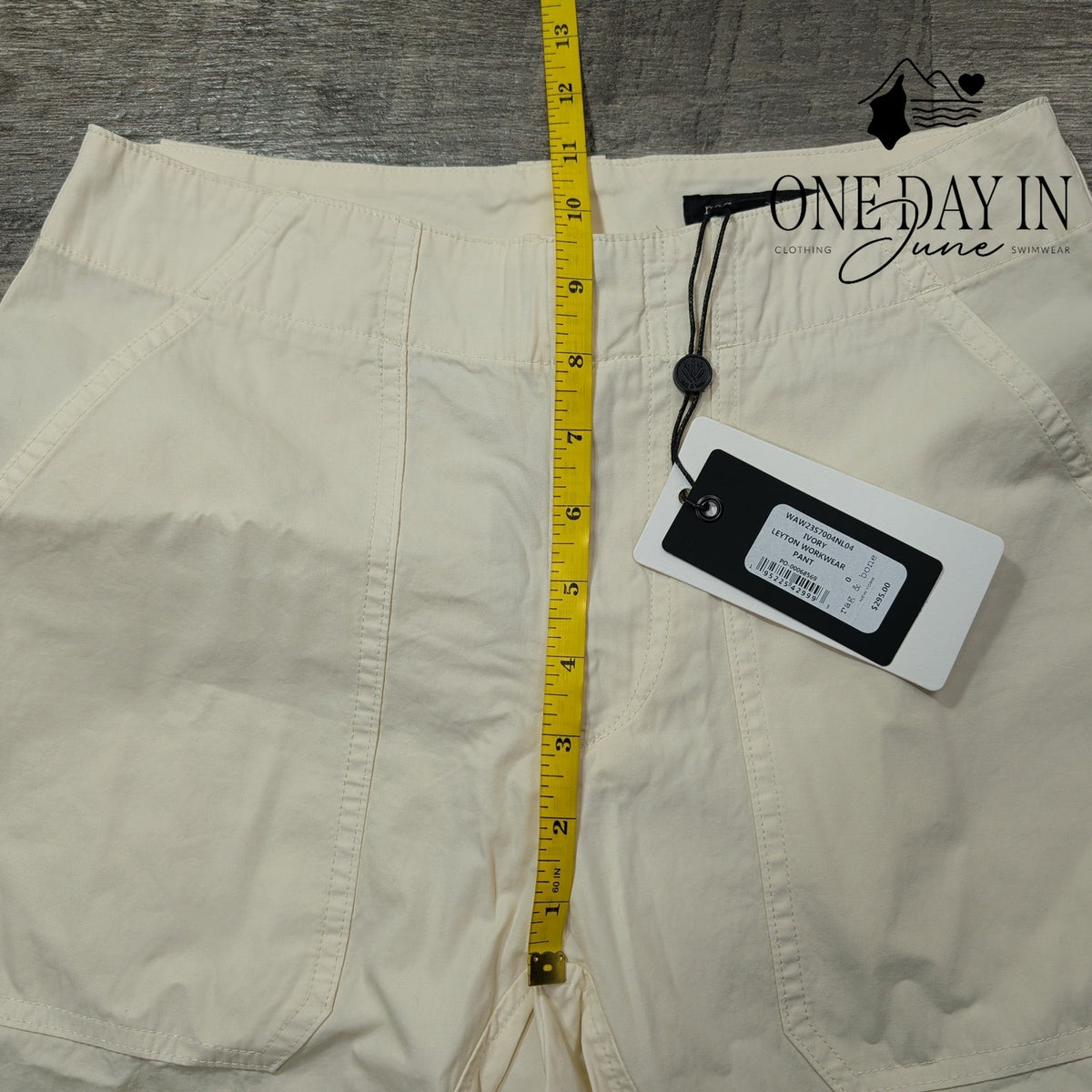 Rag & Bone Leyton Workwear Pants Ivory Utility Wide Leg NWT Size 0