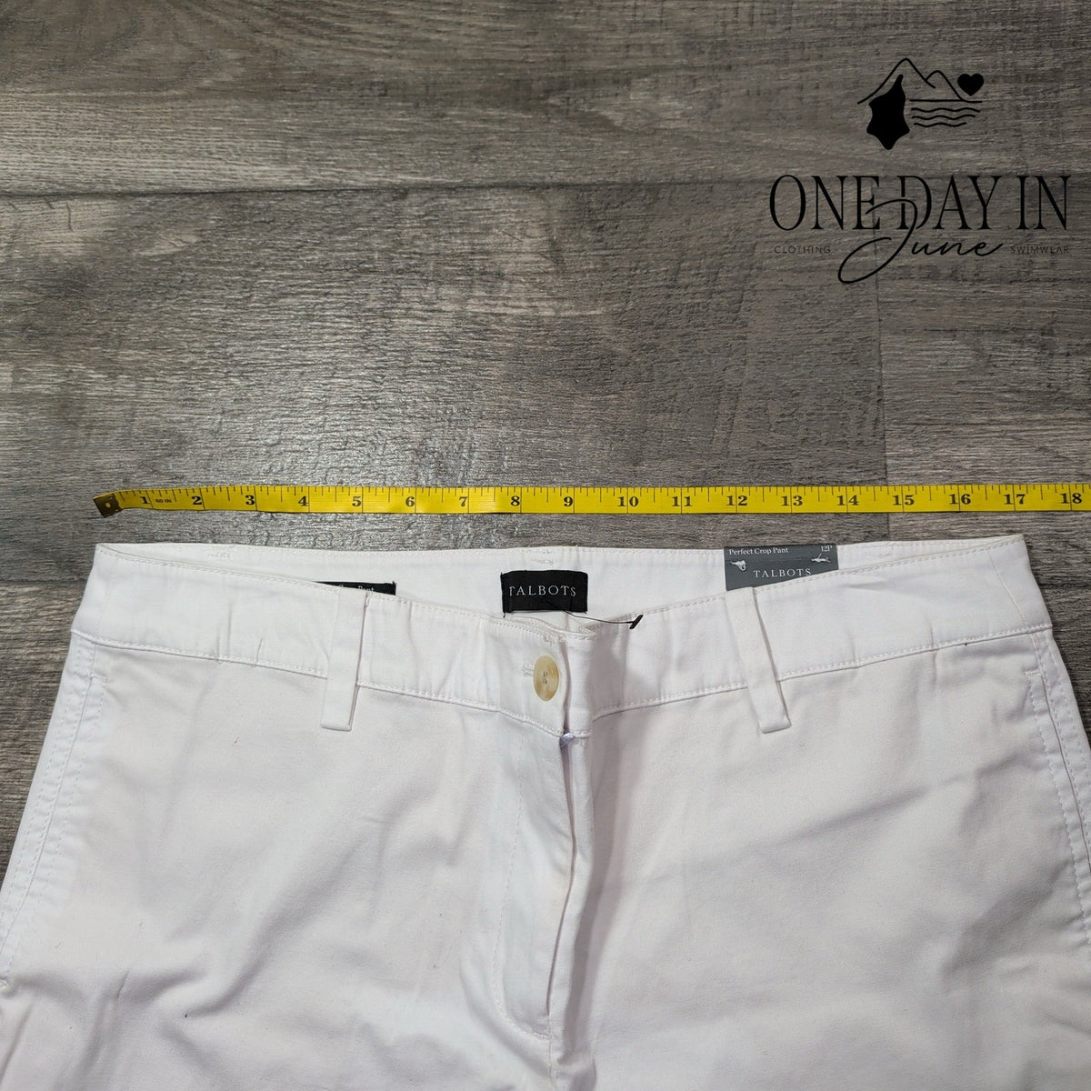Talbots Perfect Crop Pants White Slim Leg Stretch NWT Size 12P