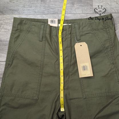 Levi's Ribcage Straight Utility Pants Olive Green High Rise NWT Size 31X29